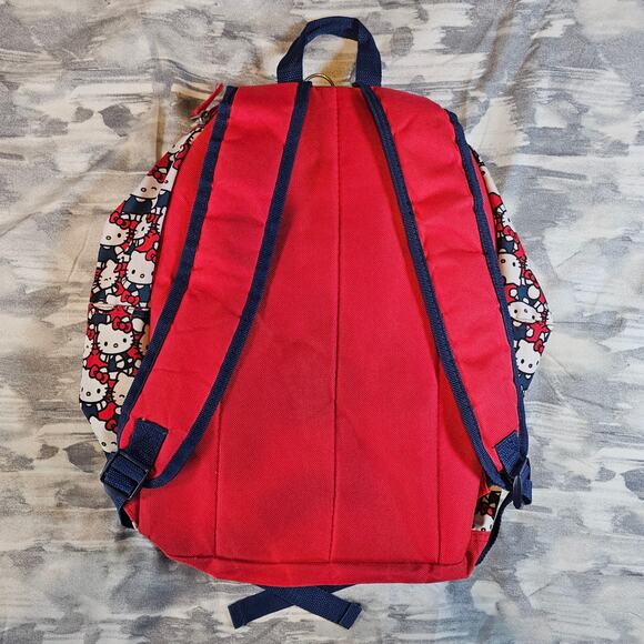 2012 Sanrio Hello Kitty Red All Over Print 16" Backpack Book Bag Vintage Gift - Picture 2 of 8